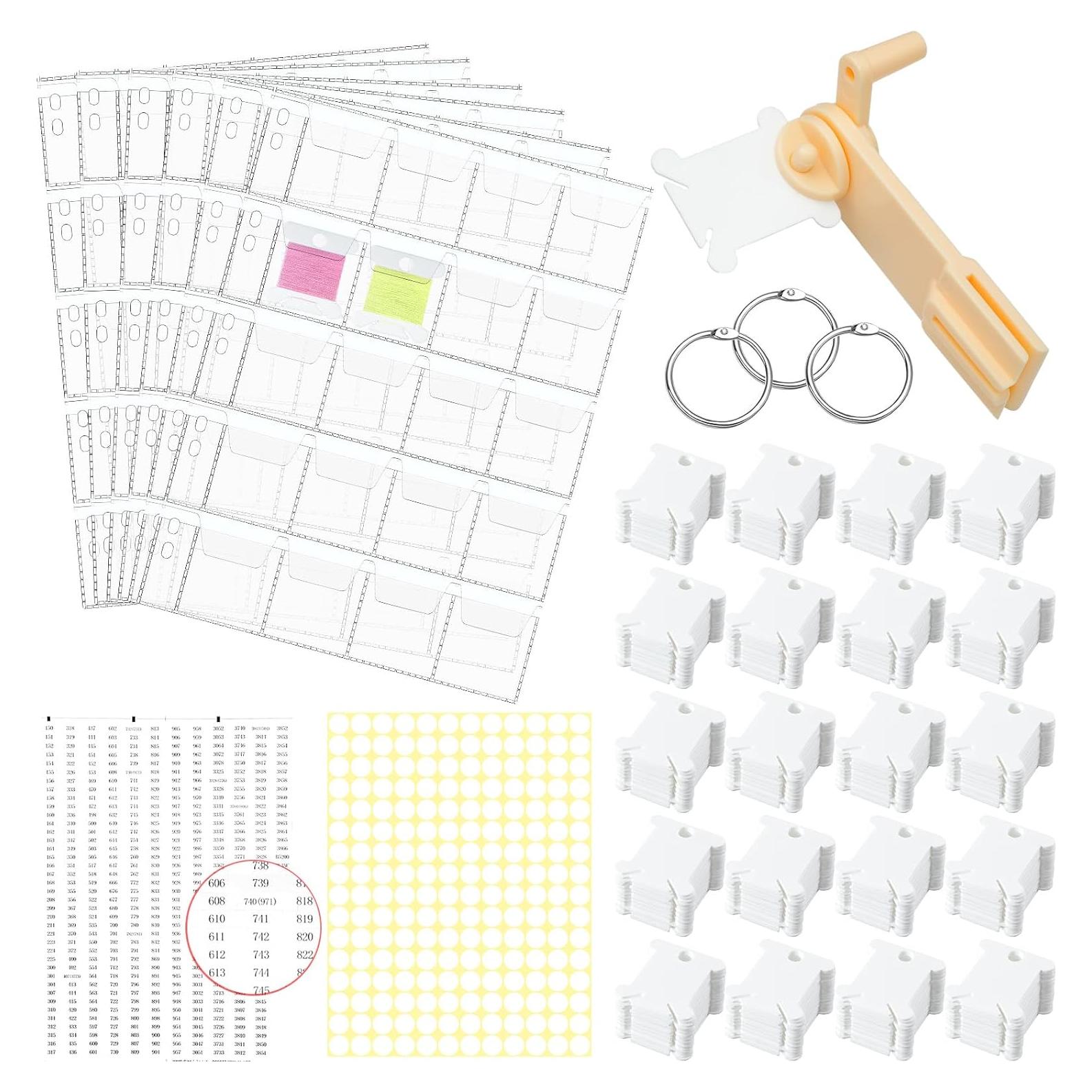 Organizador de Hilo de Bordado Humyoun 132 Piezas con 120 Bobinas