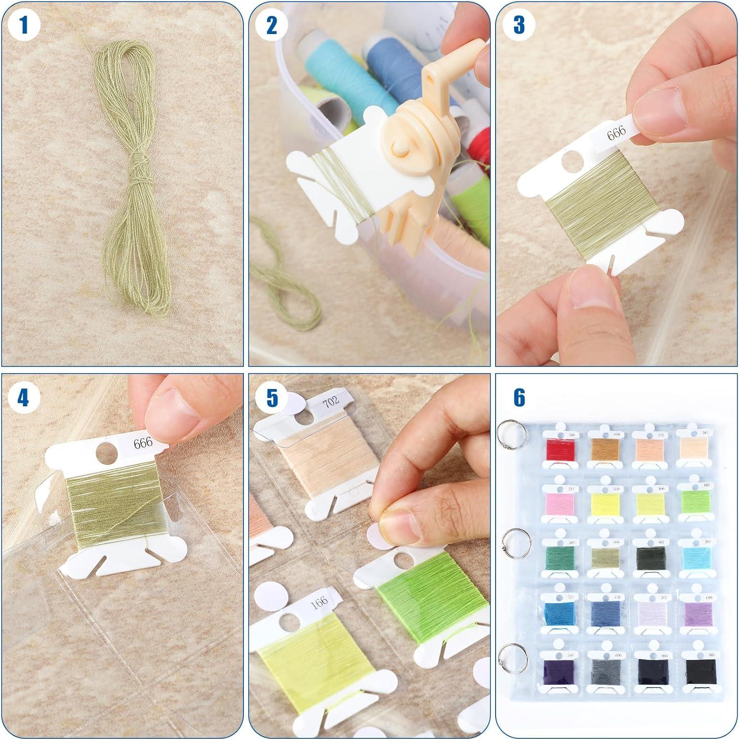 Organizador de Hilo de Bordado Humyoun 132 Piezas con 120 Bobinas