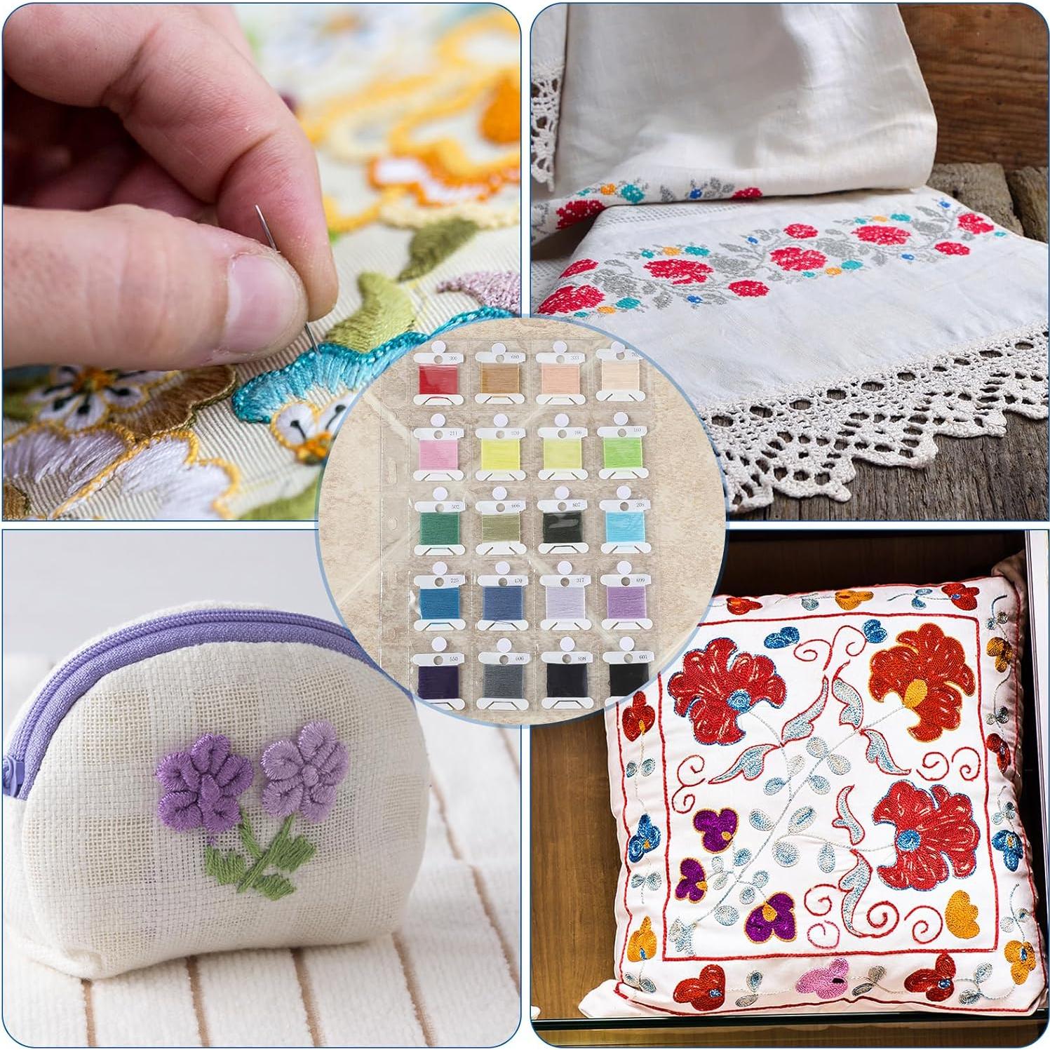 Organizador de Hilo de Bordado Humyoun 132 Piezas con 120 Bobinas