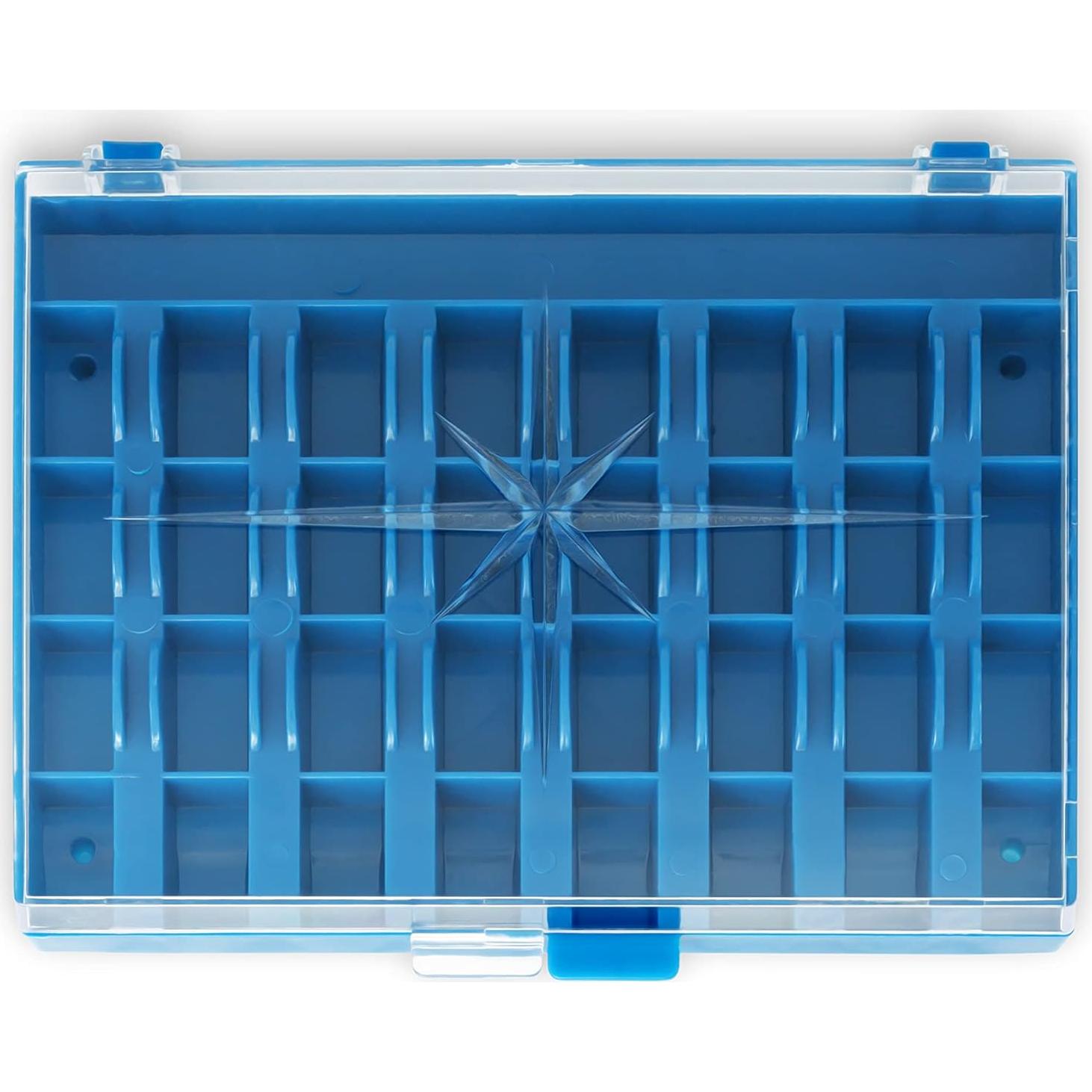 Caja de Bobinas Dritz Azul para 32 Bobinas - Plástico