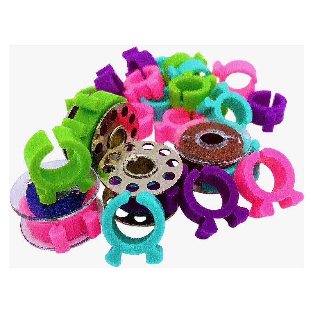 Juego de 16 Sujetadores de Bobinas PeavyTailor - Clips Organizador de Hilo