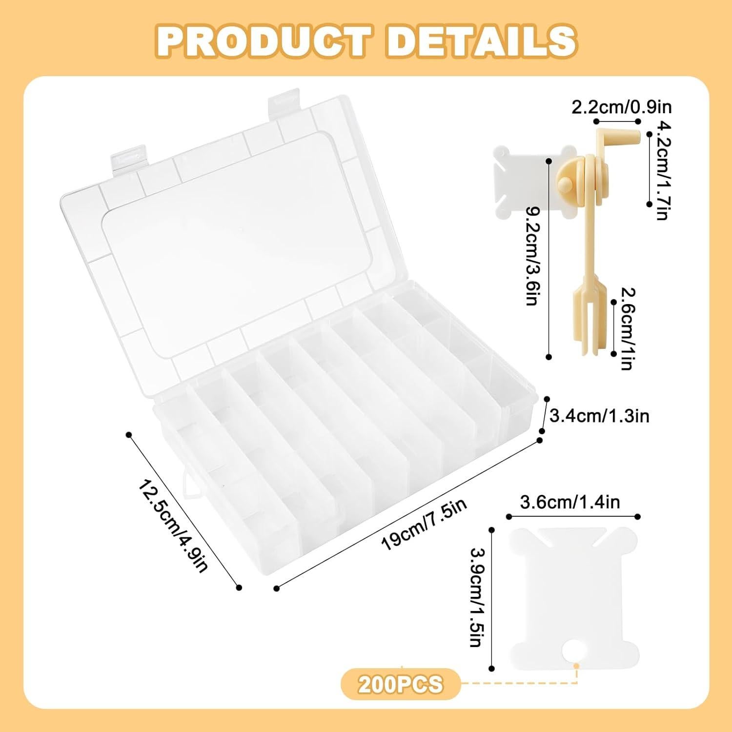 Organizador de Hilo de Bordado ROLYTA 200 Bobinas y Enrollador