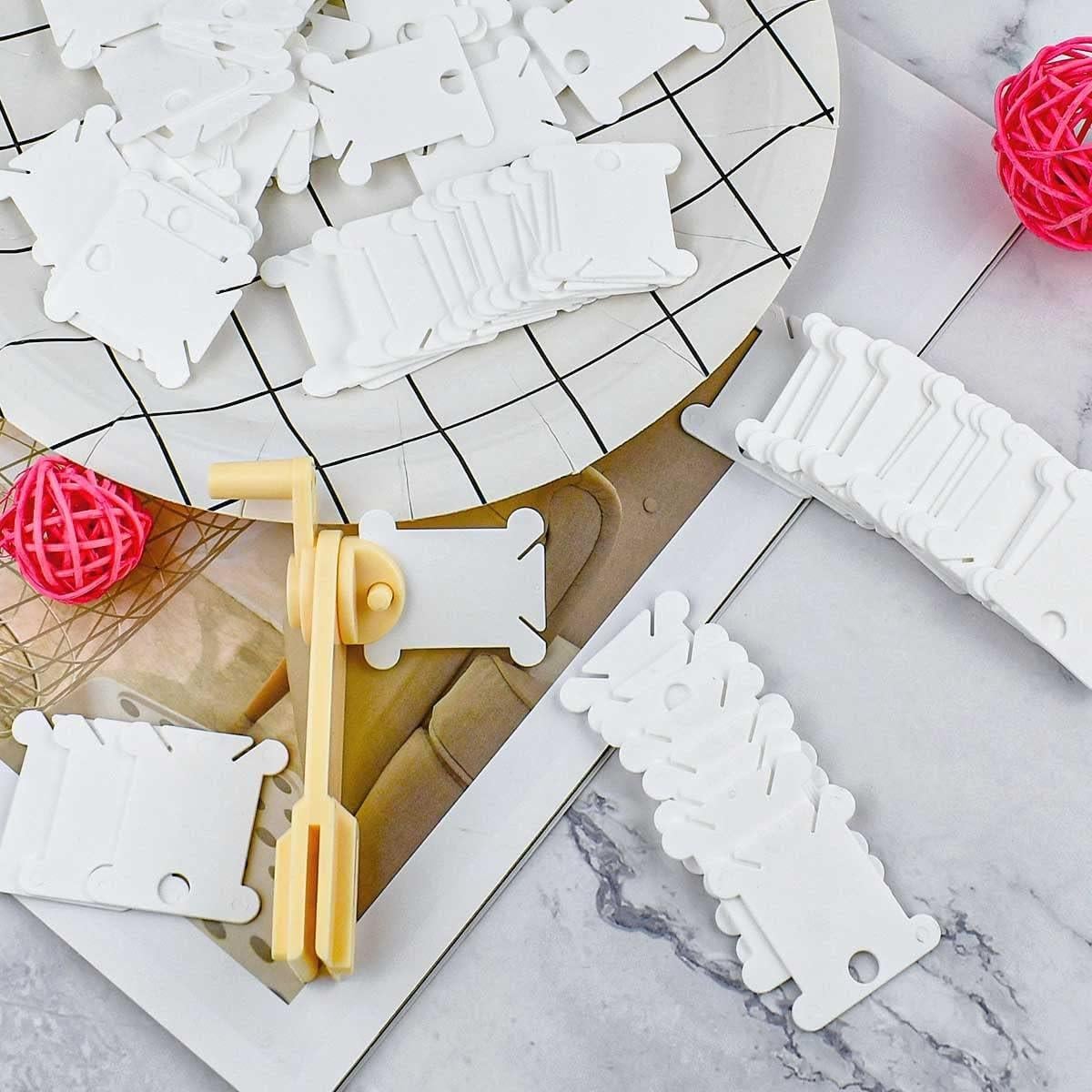 120 Bobinas de Hilo de Plástico y Enrollador Yuntop