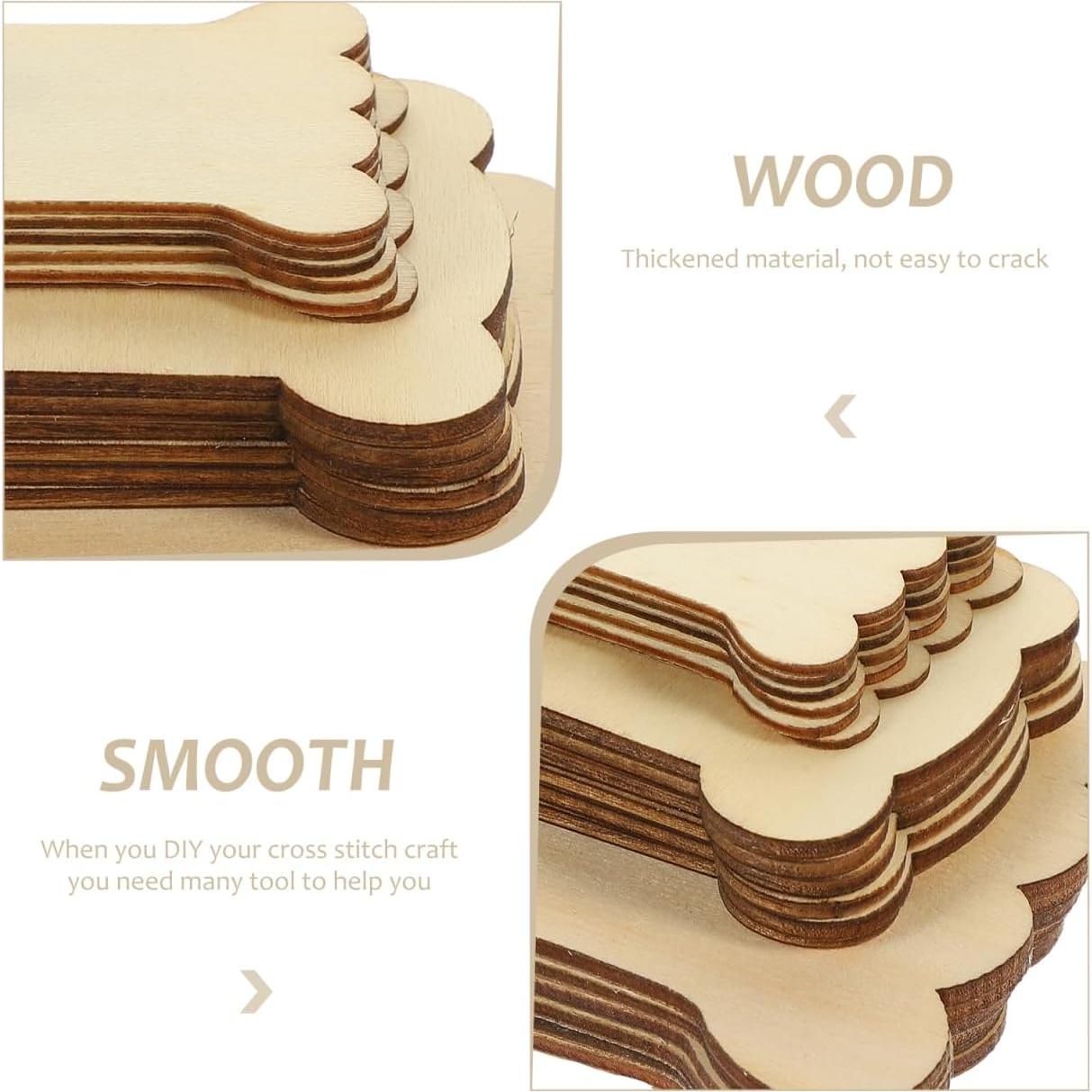 Organizador de Hilos de Bordado COHEALI 18pcs Madera Clara