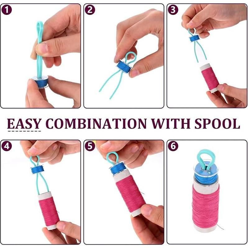 100 Clips de Bobina Coloridos Dangjuacua - Organizador de Costura