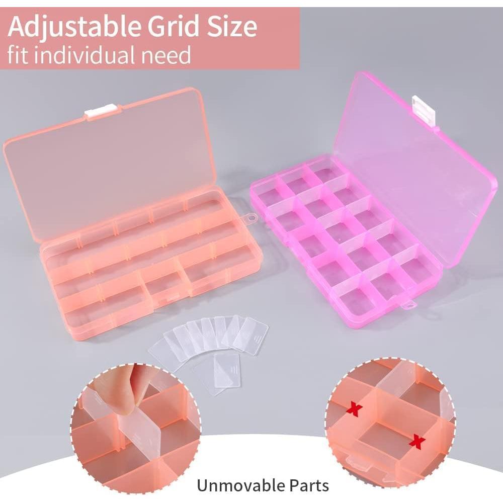 Caja Organizadora Opret 4 Pcs con 15 Rejillas Ajustables 17.5x10cm