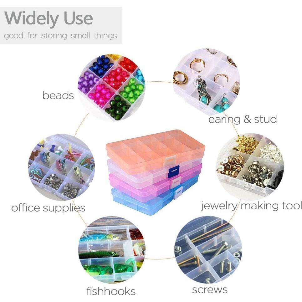 Caja Organizadora Opret 4 Pcs con 15 Rejillas Ajustables 17.5x10cm