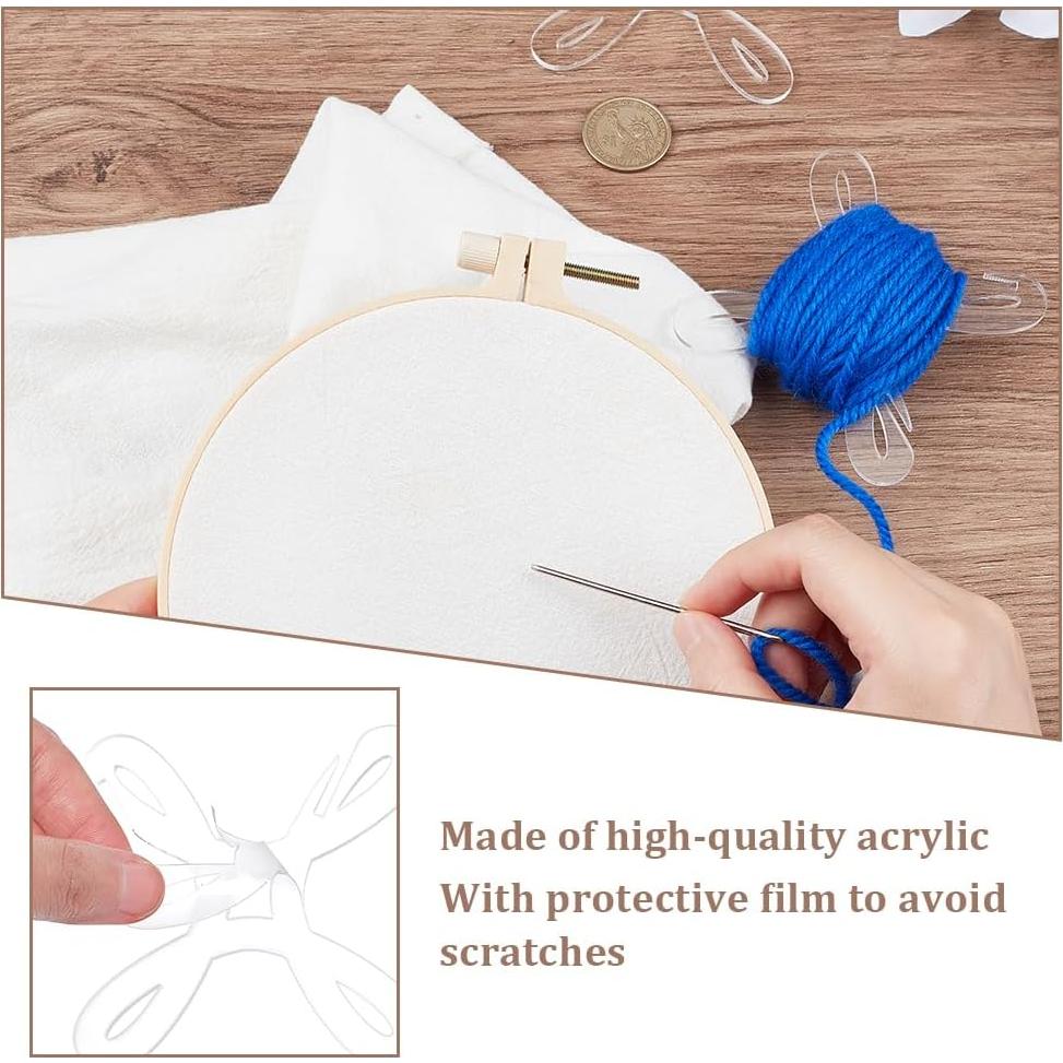 Bobinas de Hilo Acrílico Transparente BENECREAT 10 Pcs 8cm