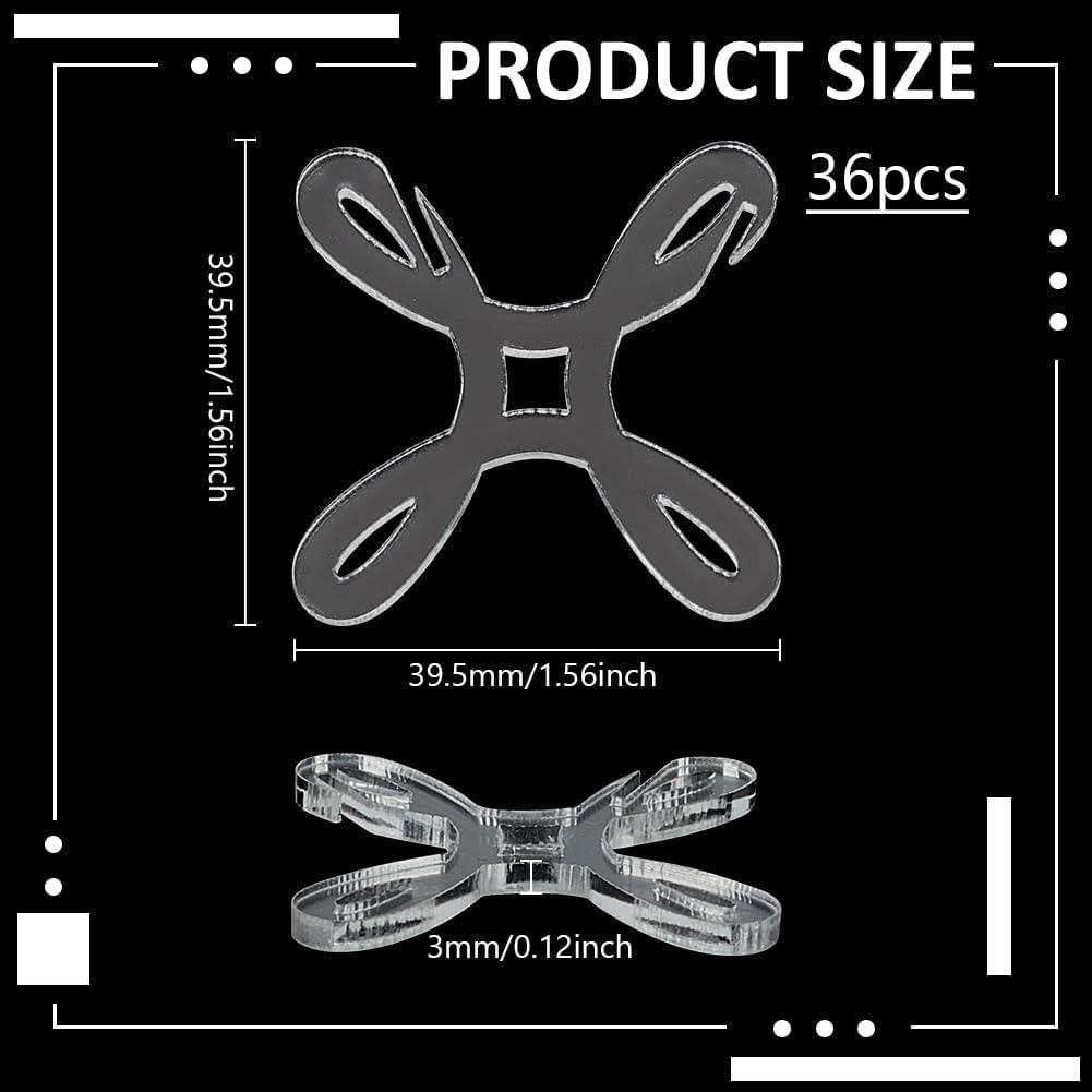 BENECREAT 36 Bobinas de Hilo Acrílico Transparente 4x4cm