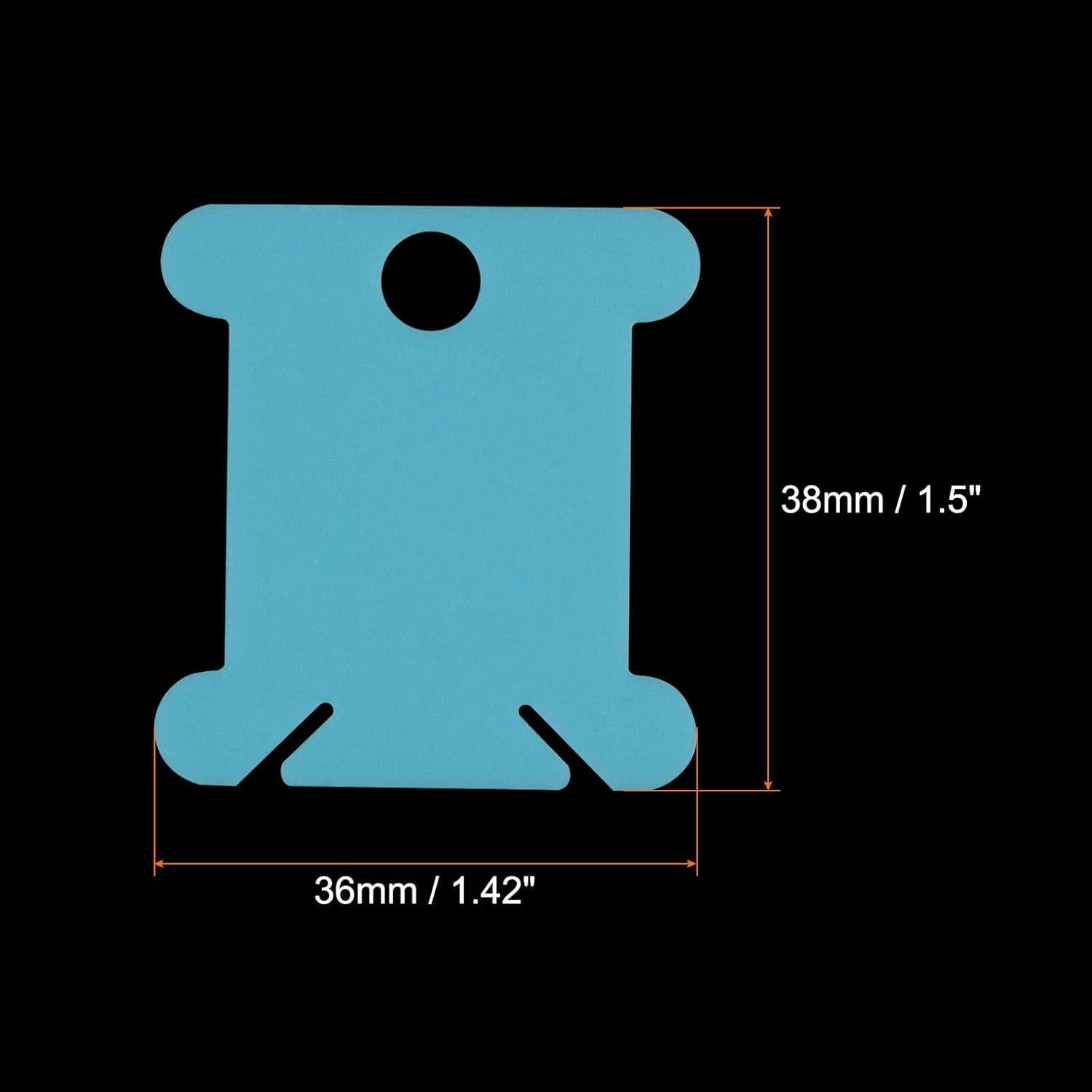 Bobinas de Hilo de Bordado HARFINGTON 100pcs 3.81x3.56cm Azul