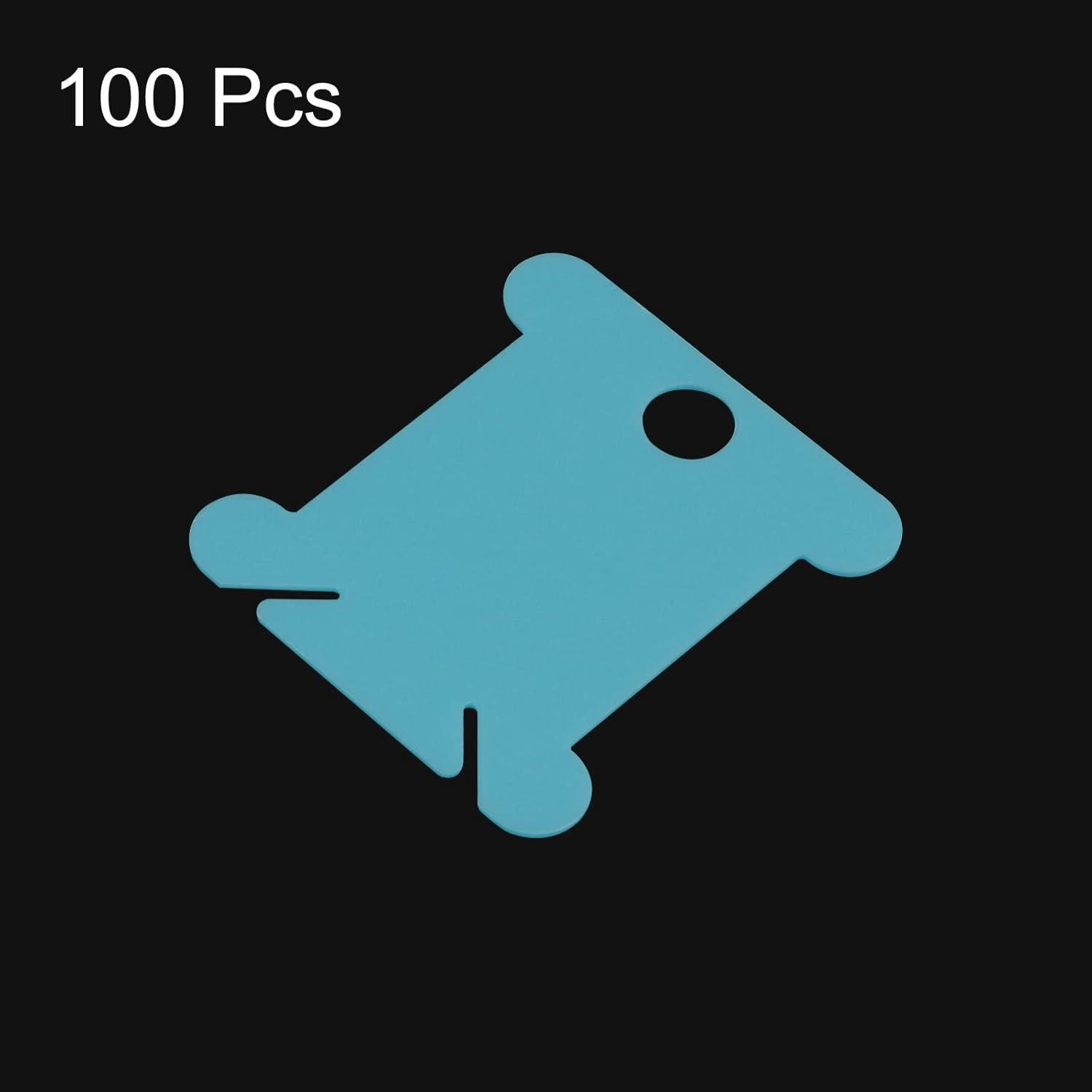 Bobinas de Hilo de Bordado HARFINGTON 100pcs 3.81x3.56cm Azul