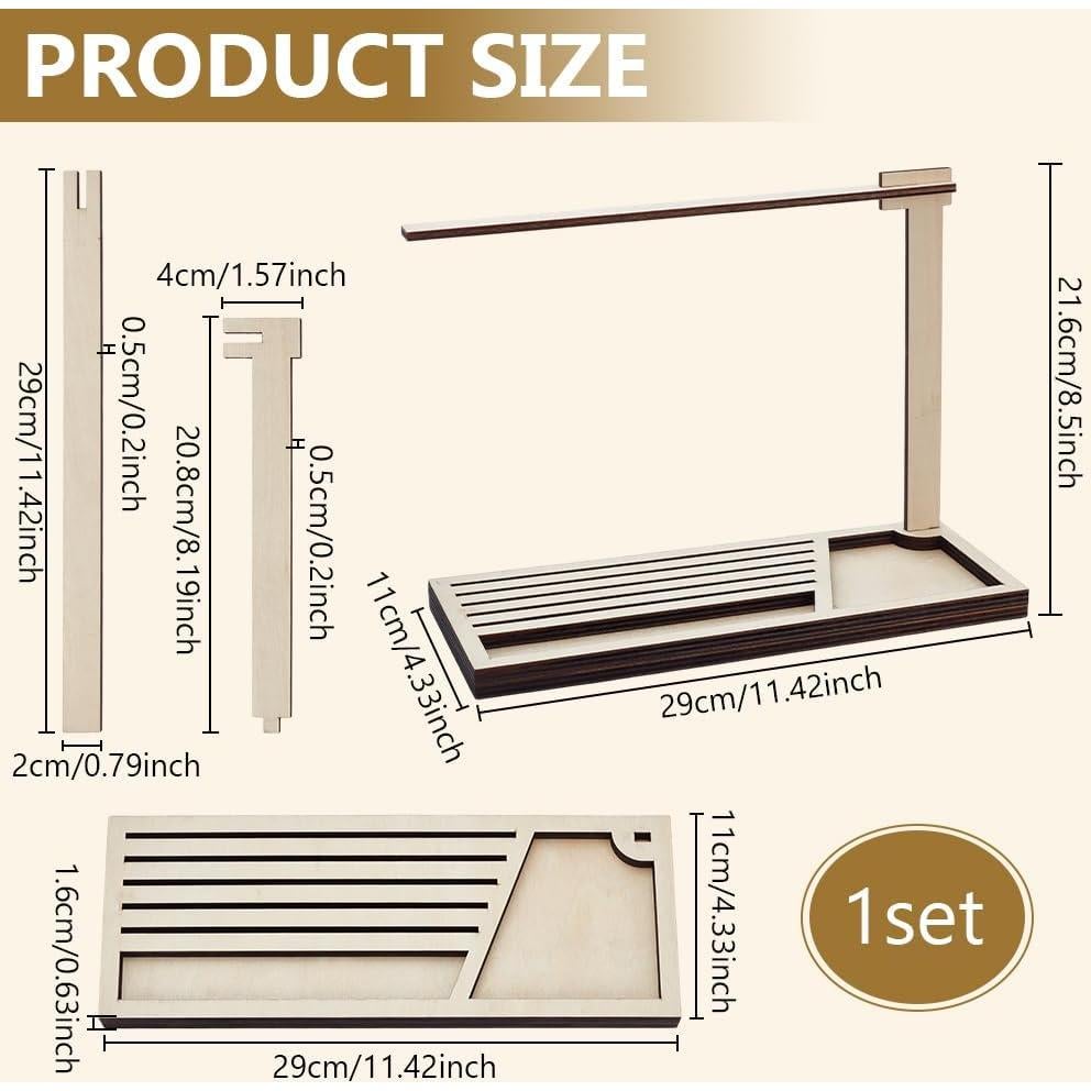 Soporte de Bobinas de Madera PH PandaHall 29x11x21.6 cm