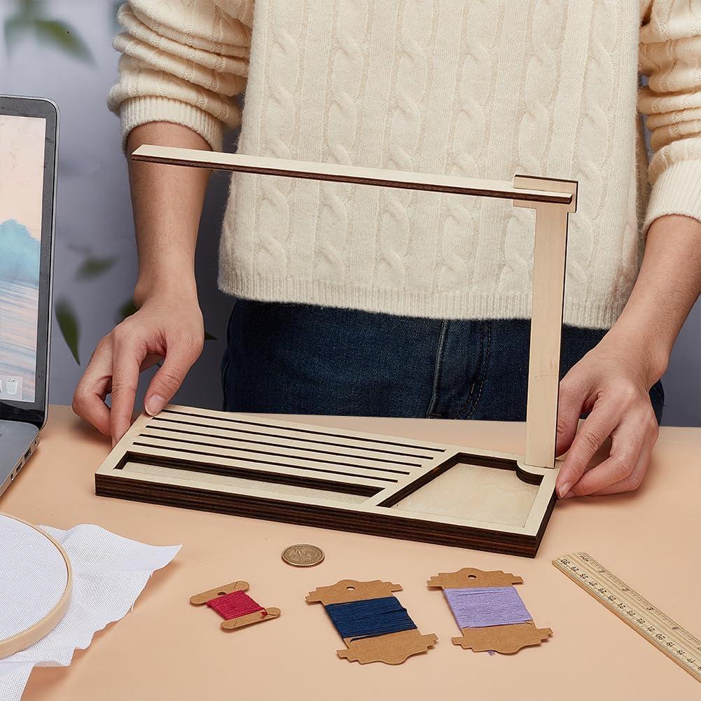 Soporte de Bobinas de Madera PH PandaHall 29x11x21.6 cm