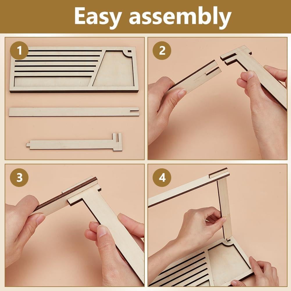 Soporte de Bobinas de Madera PH PandaHall 29x11x21.6 cm