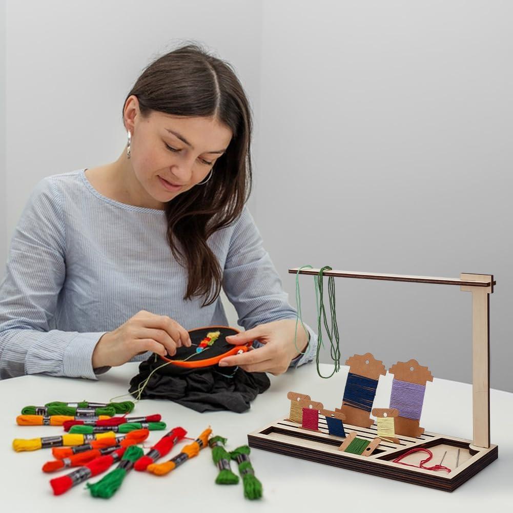 Soporte de Bobinas de Madera PH PandaHall 29x11x21.6 cm