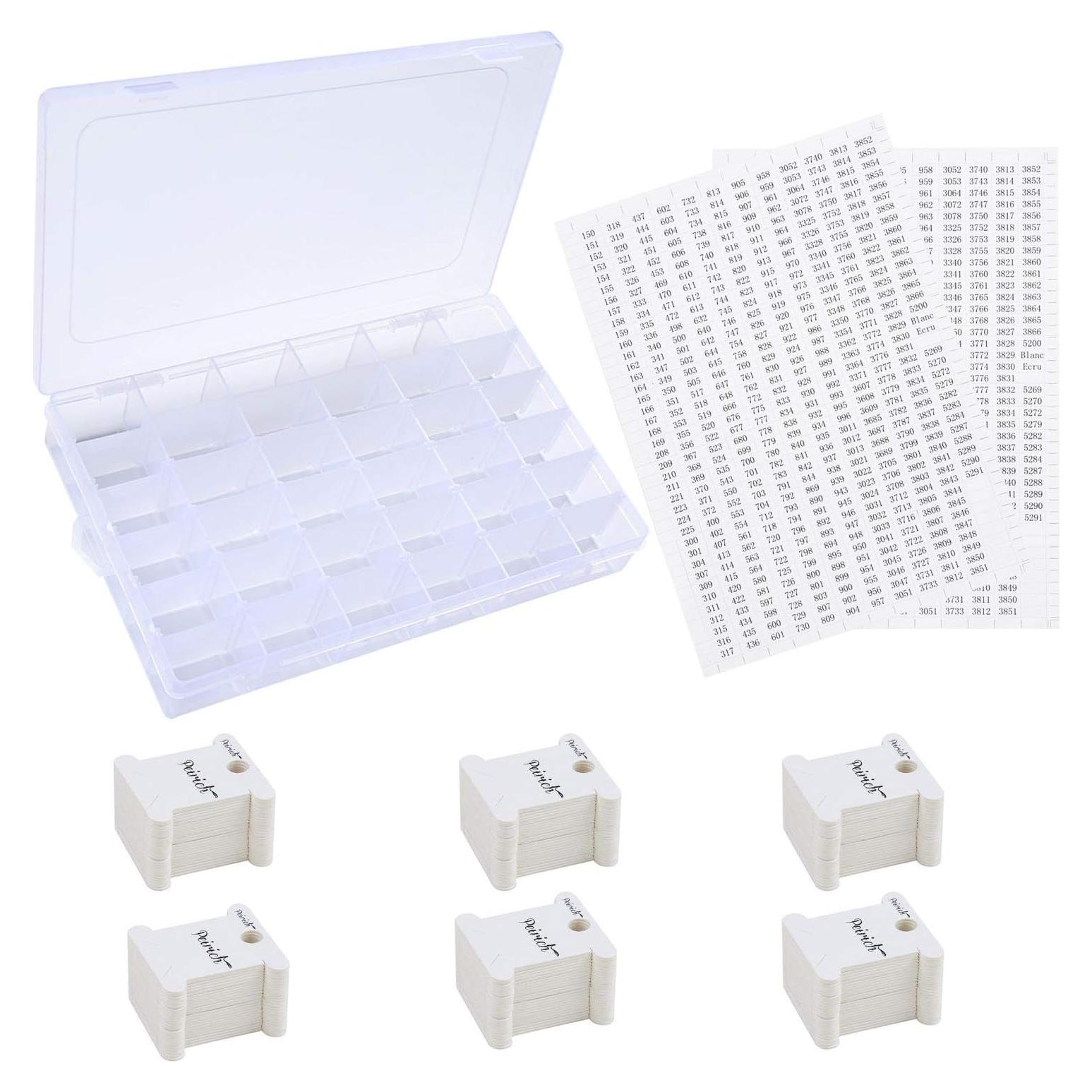 Caja Organizadora de Hilo Peirich - 36 Compartimentos con 120 Bobinas