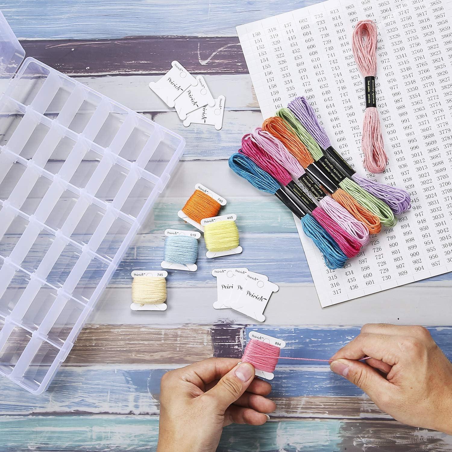 Caja Organizadora de Hilo Peirich - 36 Compartimentos con 120 Bobinas