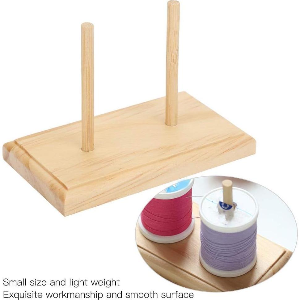 Soporte de Hilo de Madera Pssopp para Costura y Bordado