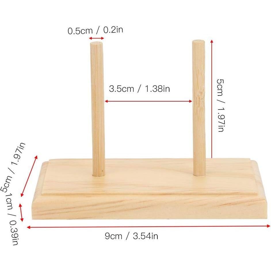 Soporte de Hilo de Madera Pssopp para Costura y Bordado