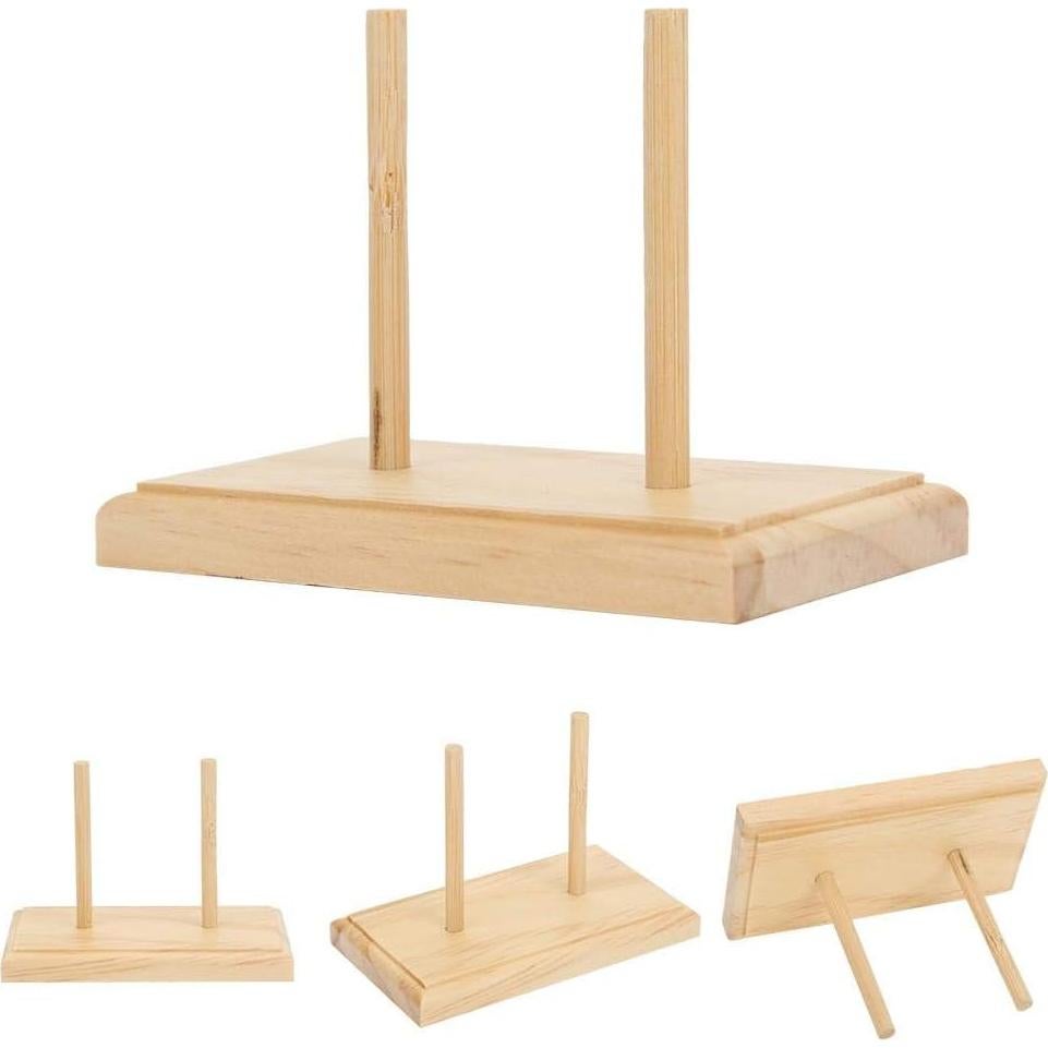 Soporte de Hilo de Madera Pssopp para Costura y Bordado
