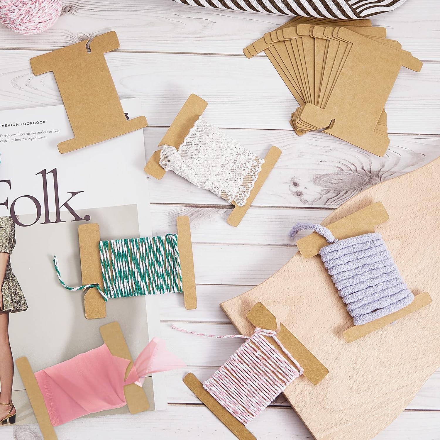 100 Bobinas de Cartón para Hilo de Bordado Gueevin 8.5x10cm