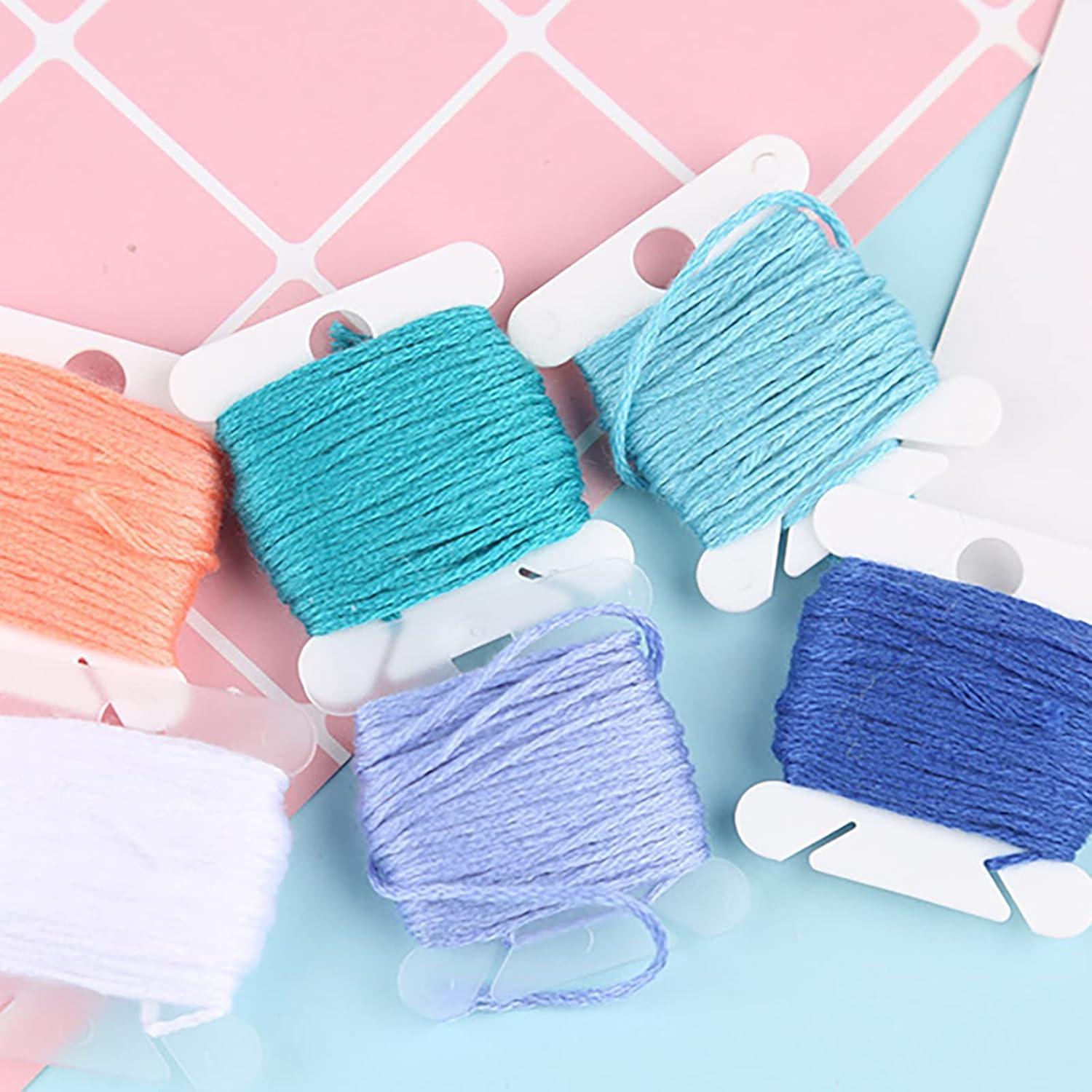 Set de 100 Bobinas de Hilo de Plástico KVMORZE con Enrollador