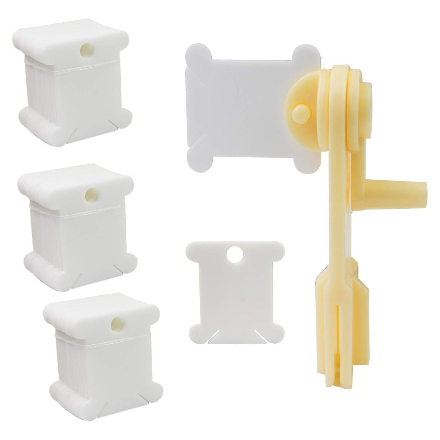 Luckkyme 230 Piezas Bobinas de Plástico con Enrollador para Hilo