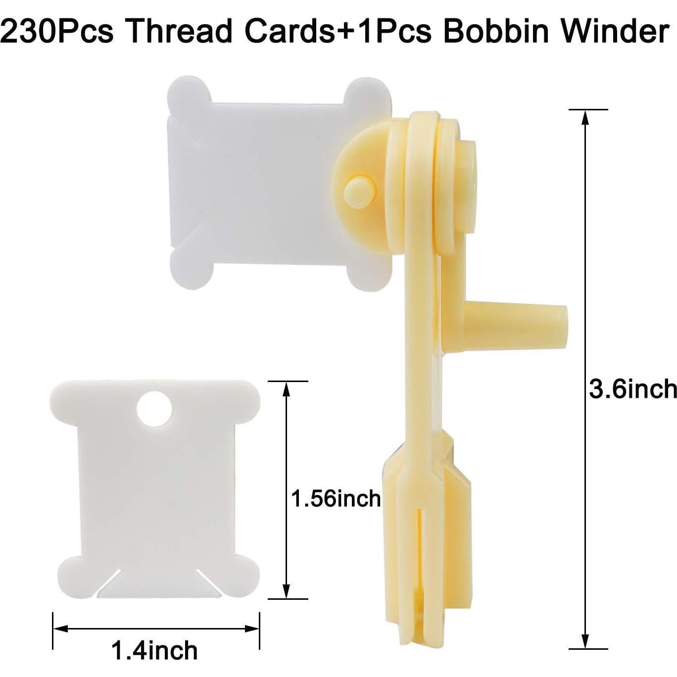 Luckkyme 230 Piezas Bobinas de Plástico con Enrollador para Hilo