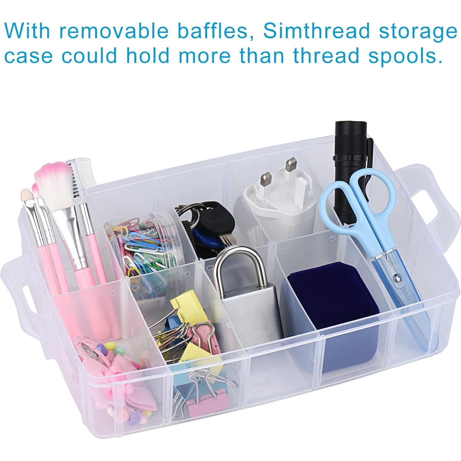 Organizador de Hilo Simthread para 60 Bobinas 3 Capas Transparente