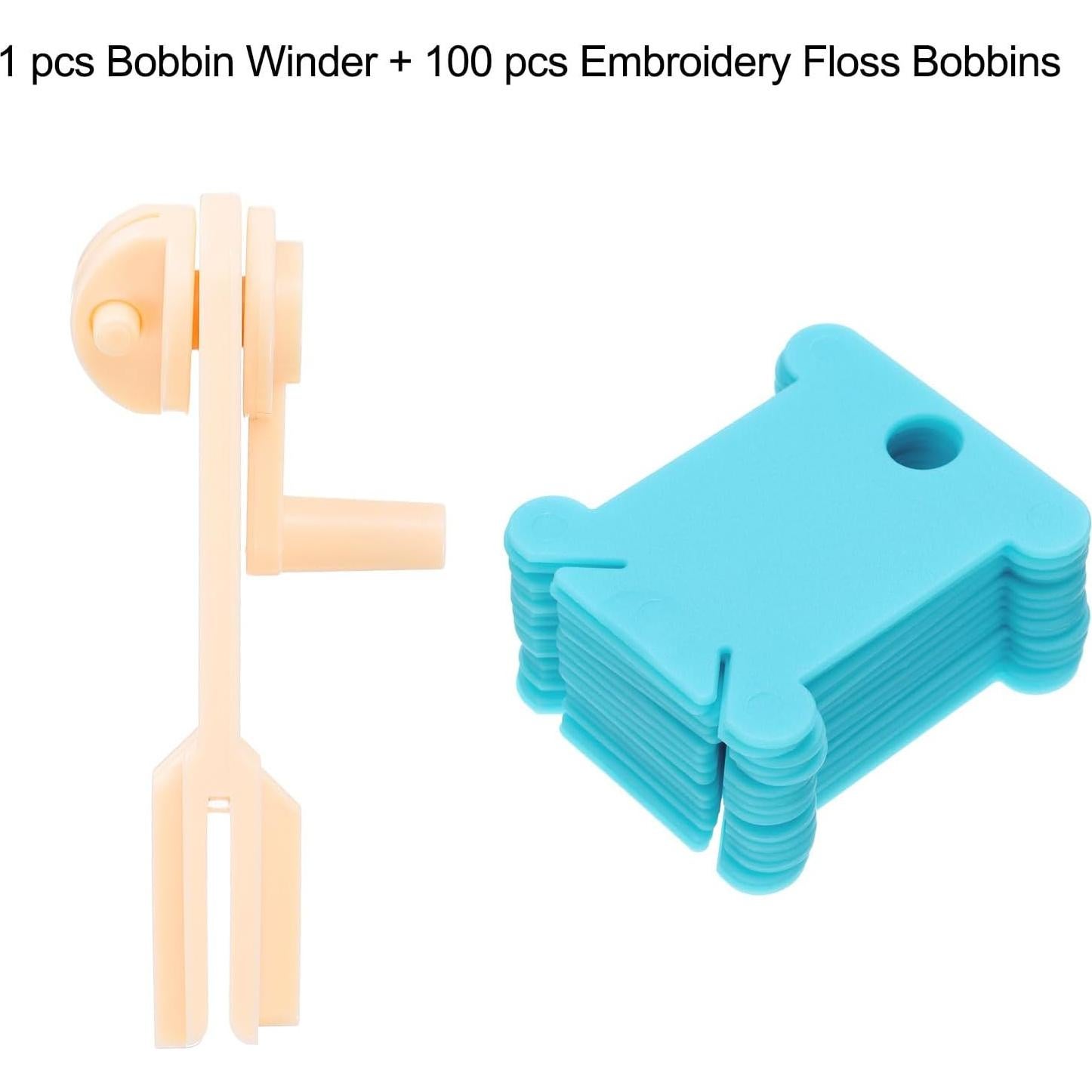 Bobinas de Hilo de Bordado HARFINGTON 100 Pcs Azul