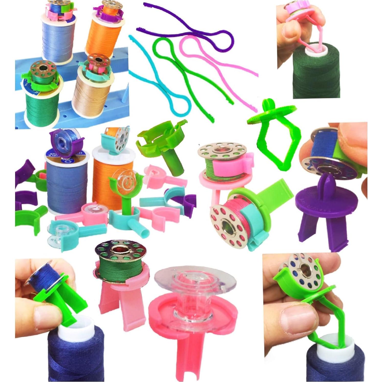 Juego de 36 Sujetadores de Bobinas PeavyTailor - Clips Organizador de Hilo