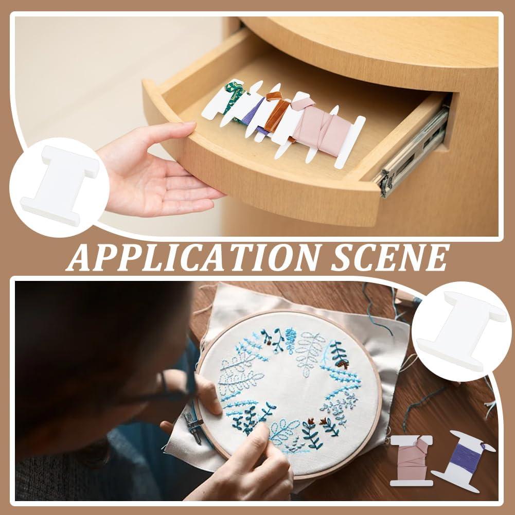 Bobinas de Cinta PH PandaHall 80PCS Organizador Hilo 8.15cm