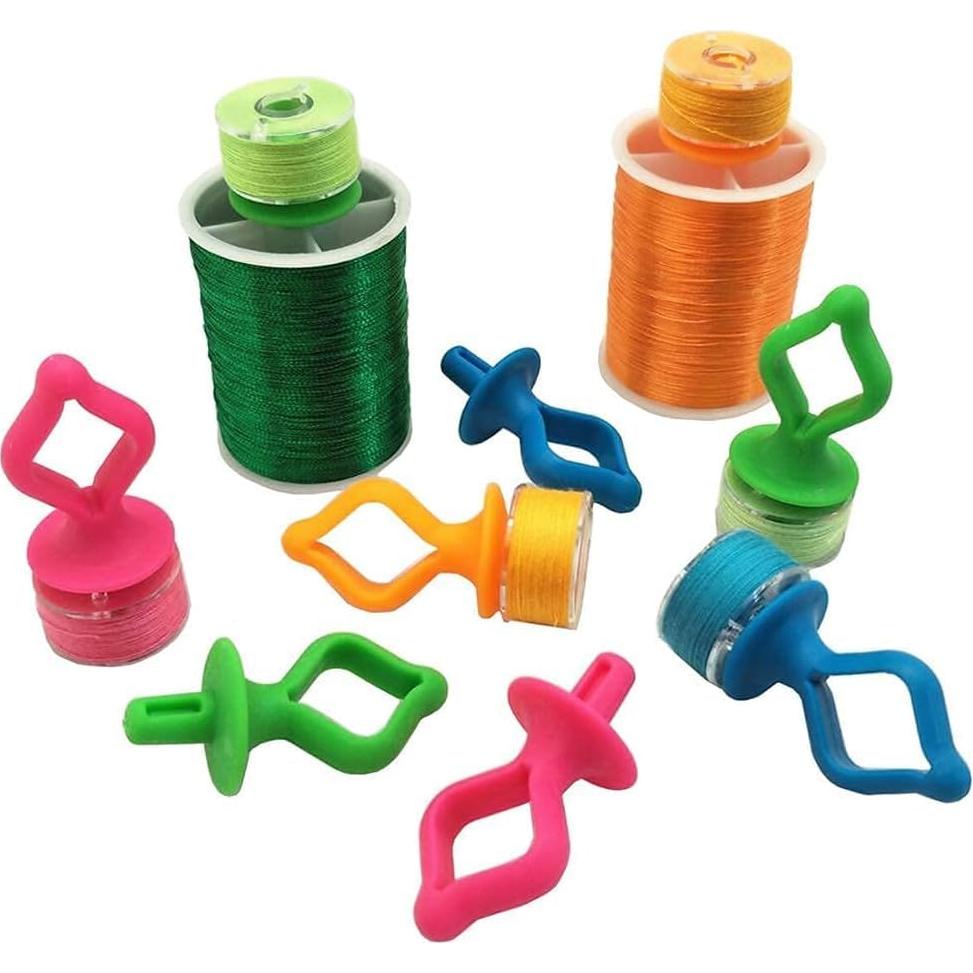 Soporte para Bobinas FQTANJU 100 Piezas Silicona 4 Colores