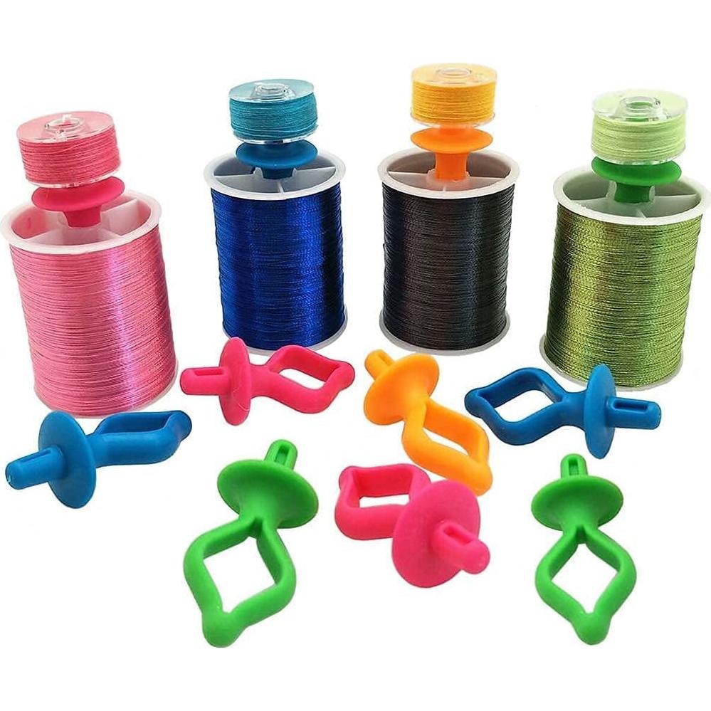 Soporte para Bobinas FQTANJU 100 Piezas Silicona 4 Colores