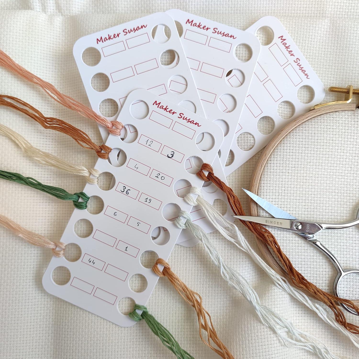 5 Tarjetas Organizadoras de Hilo de Bordado Maker Susan