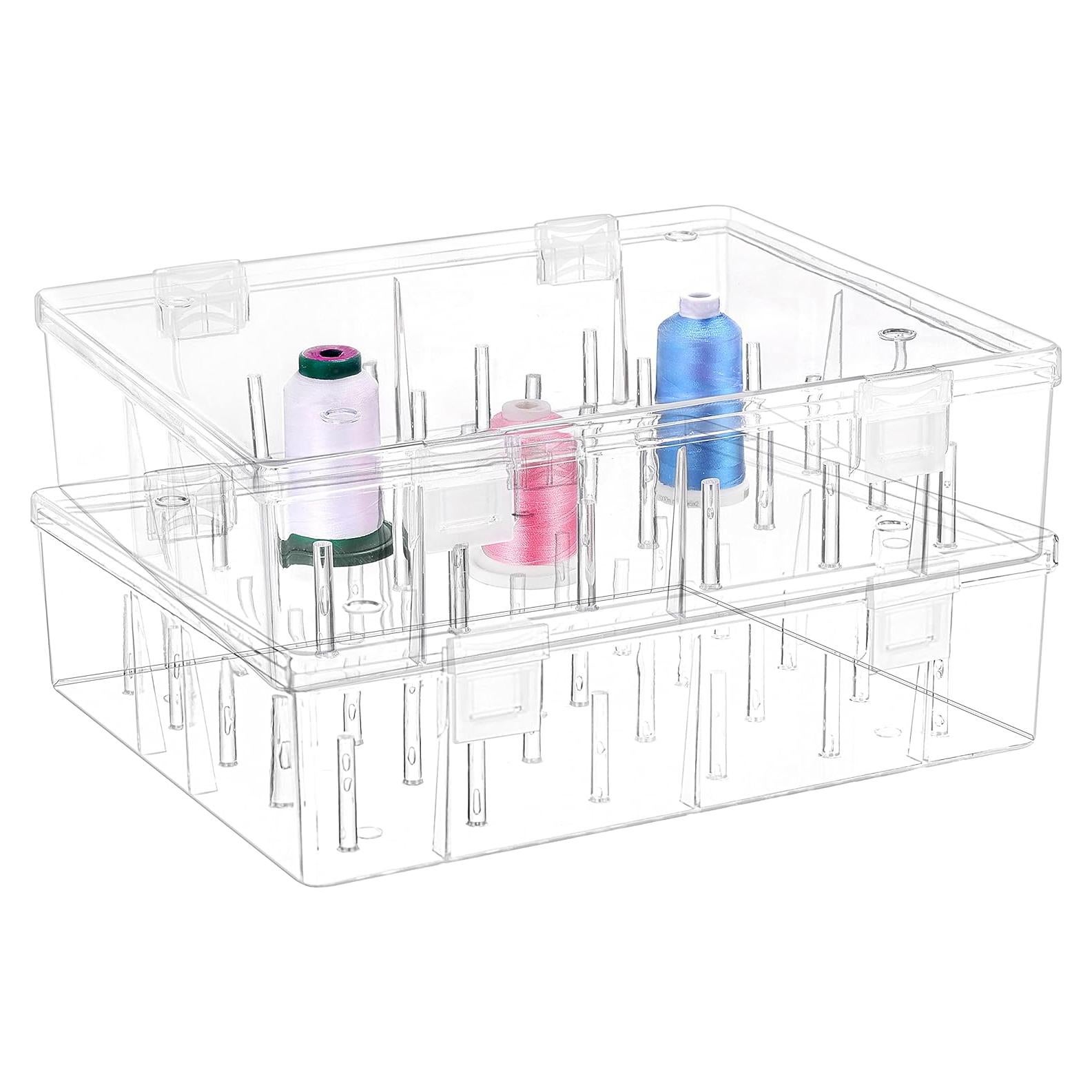 Cajas de Almacenamiento Transparentes Nuevo brothread para 60 Bobinas