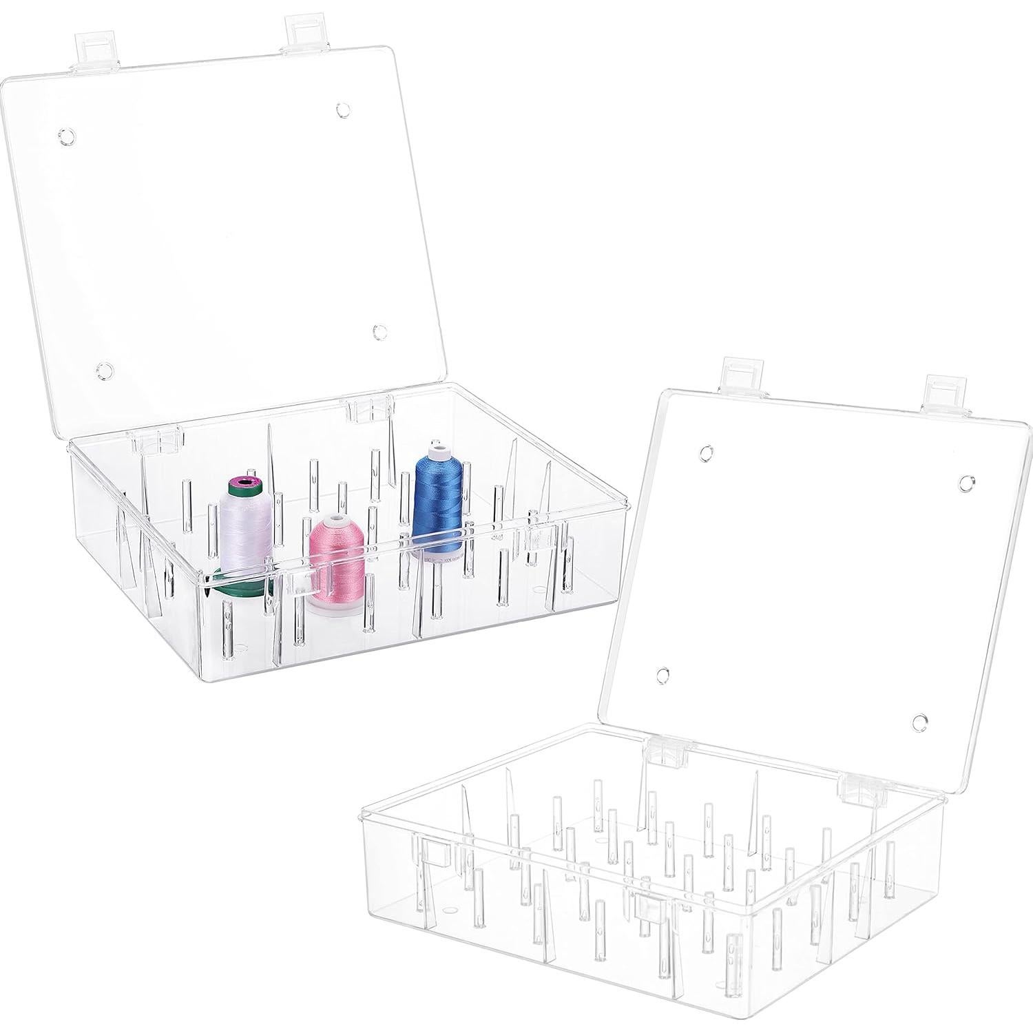 Cajas de Almacenamiento Transparentes Nuevo brothread para 60 Bobinas