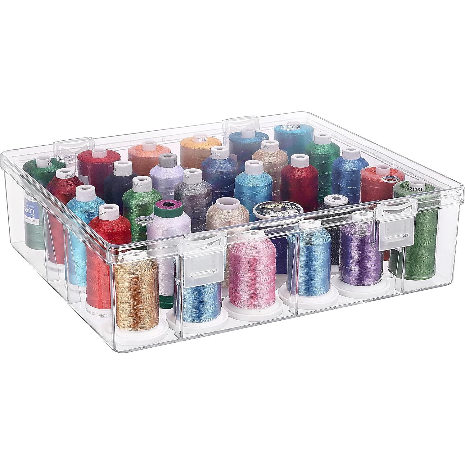 Cajas de Almacenamiento Transparentes Nuevo brothread para 60 Bobinas