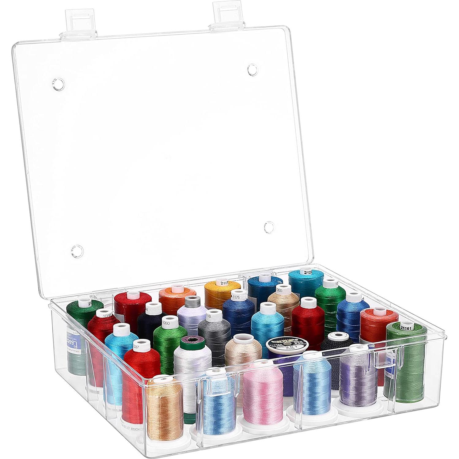 Cajas de Almacenamiento Transparentes Nuevo brothread para 60 Bobinas