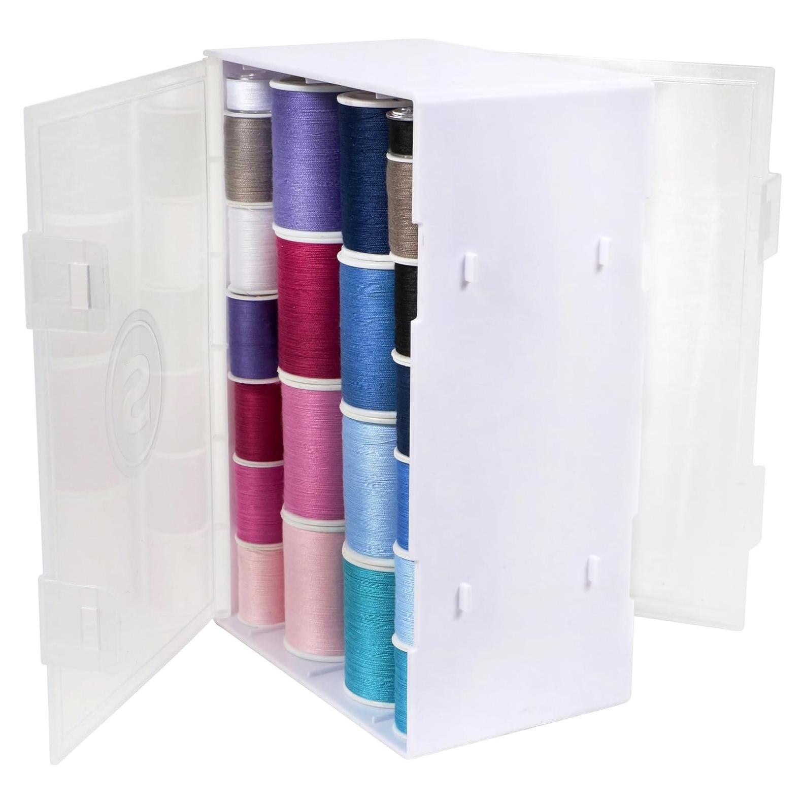 Organizador de Bobinas de Hilo SINGER 00157 Claro 32 Compartimentos
