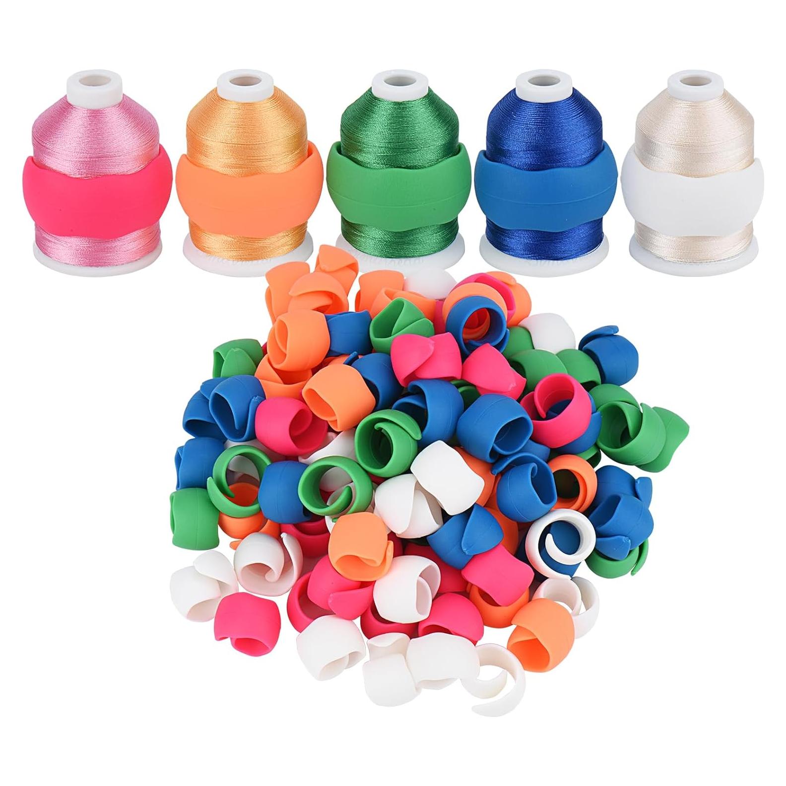 Simthread 100pcs Sujetadores de Bobinas de Hilo Mejorados