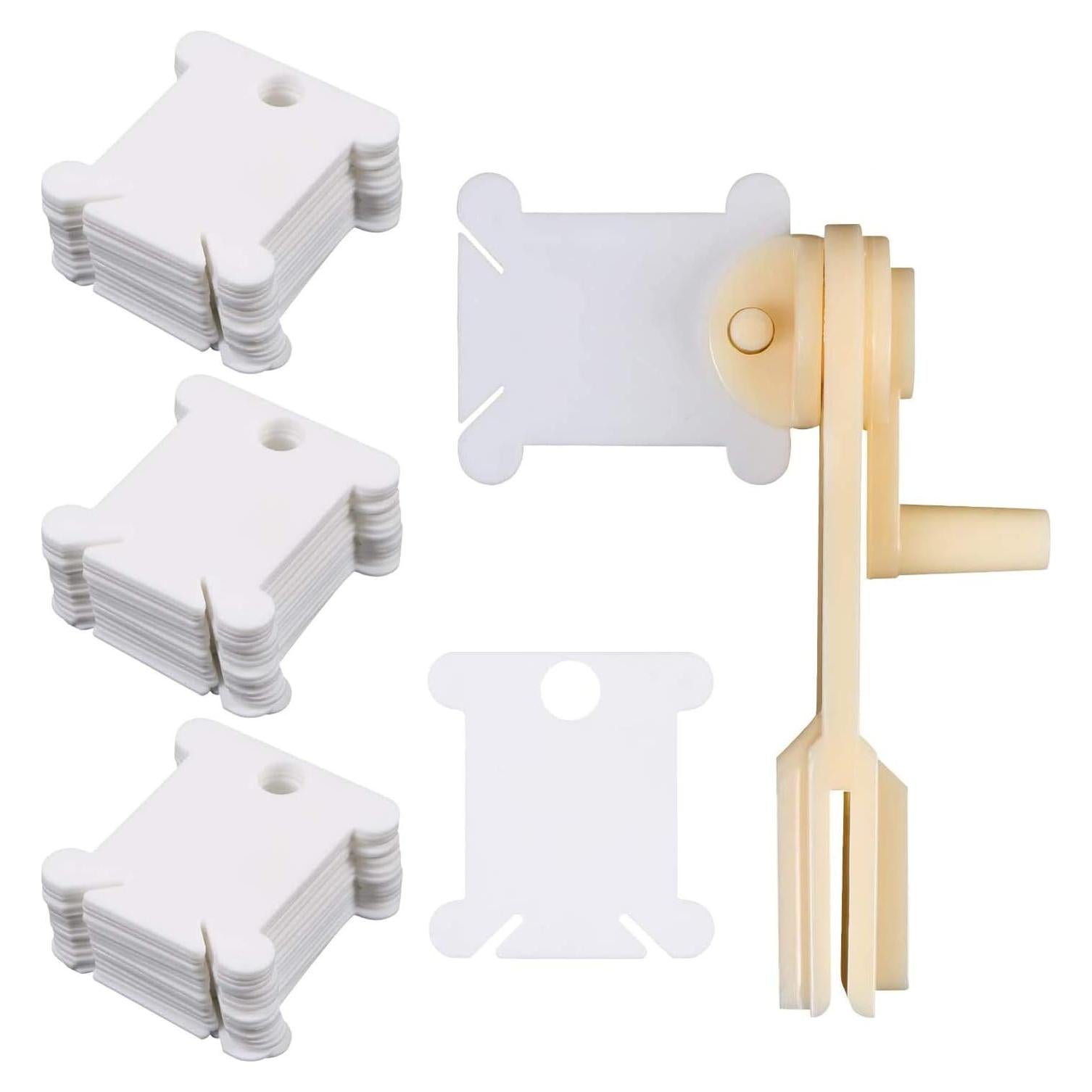 Organizador de Hilo UNIME 240 Piezas con Enrollador Blanco