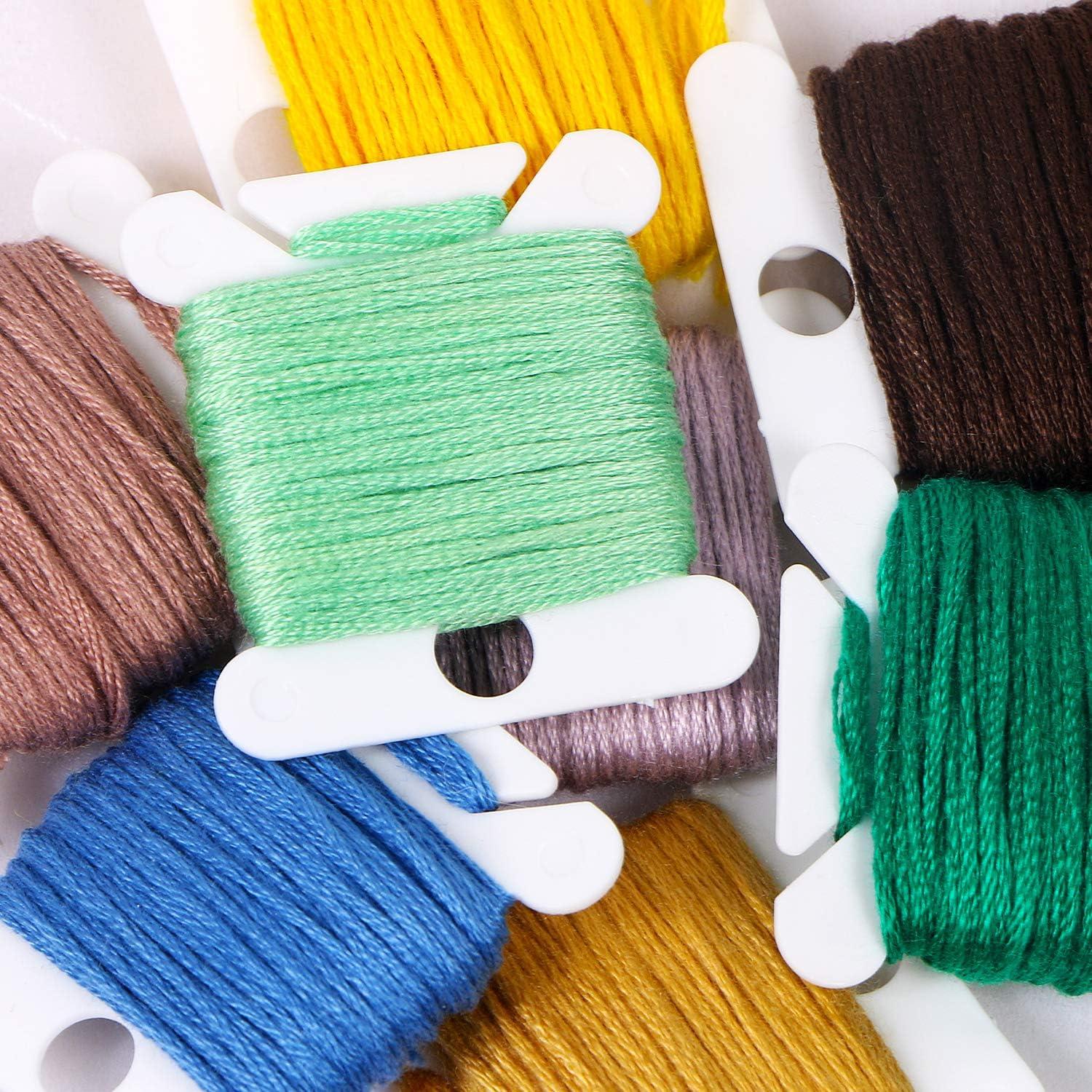 Organizador de Hilo UNIME 240 Piezas con Enrollador Blanco