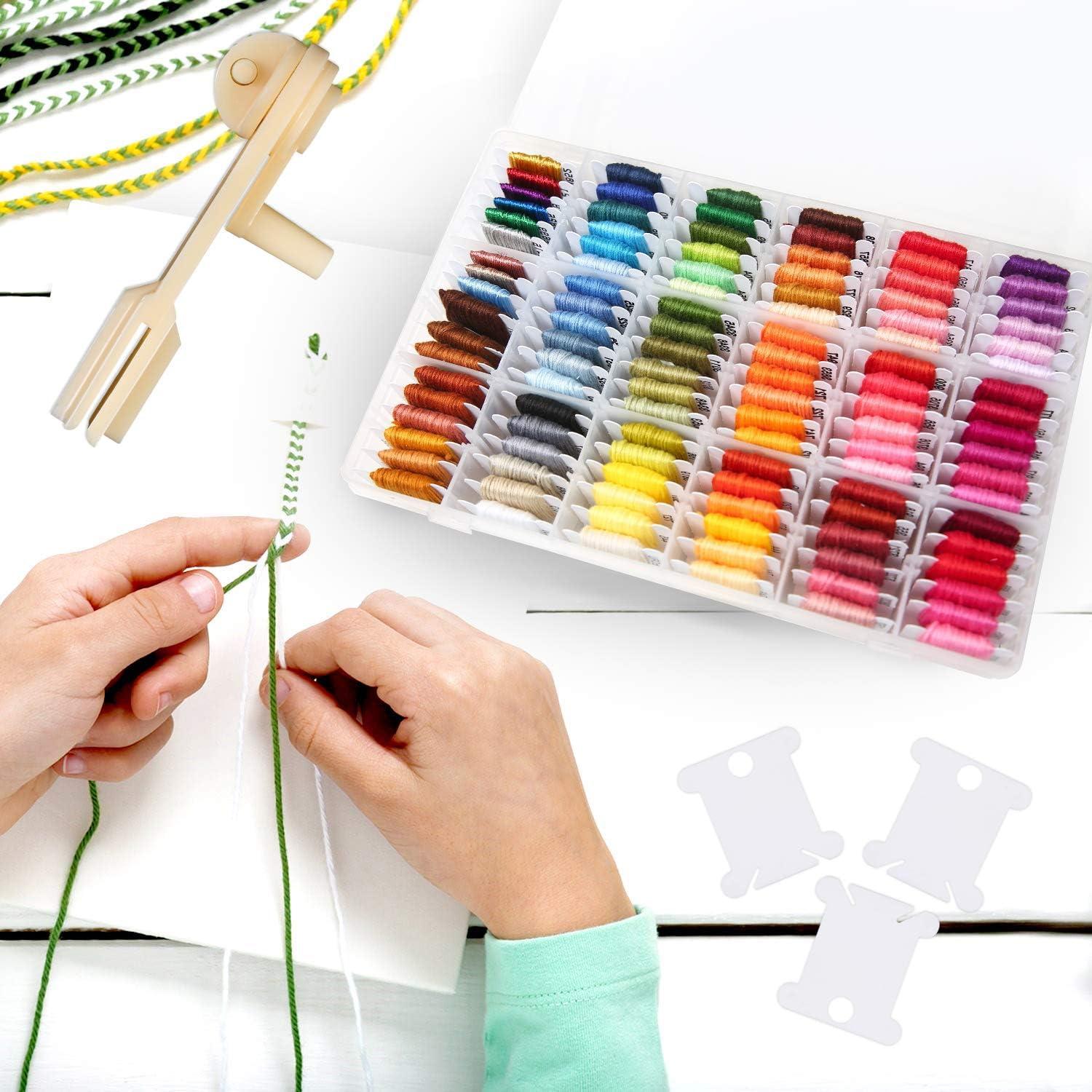 Organizador de Hilo UNIME 240 Piezas con Enrollador Blanco