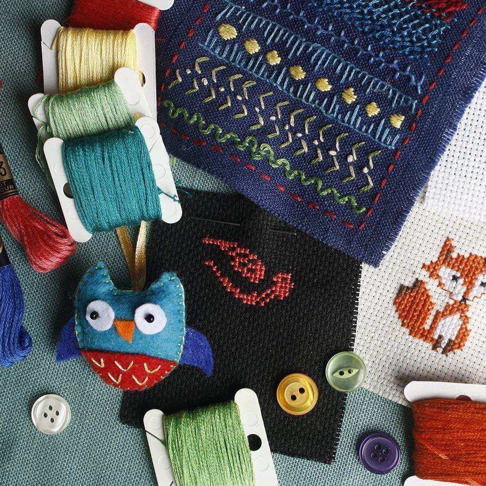 Organizador de Hilo UNIME 240 Piezas con Enrollador Blanco