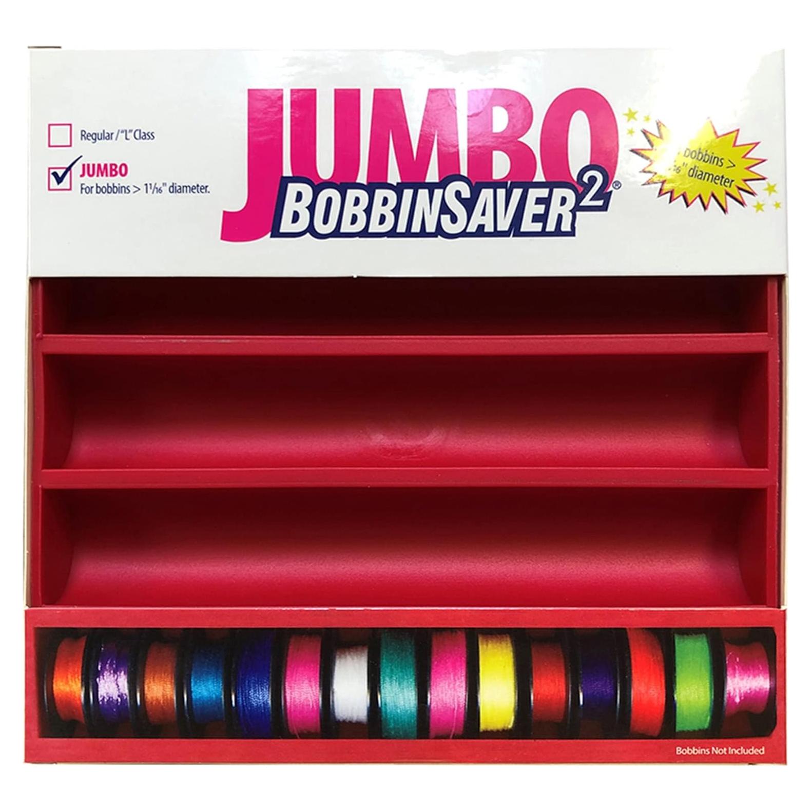 BobbinSaver 2 Jumbo Rojo - Soporta 70 Bobinas de Hilo
