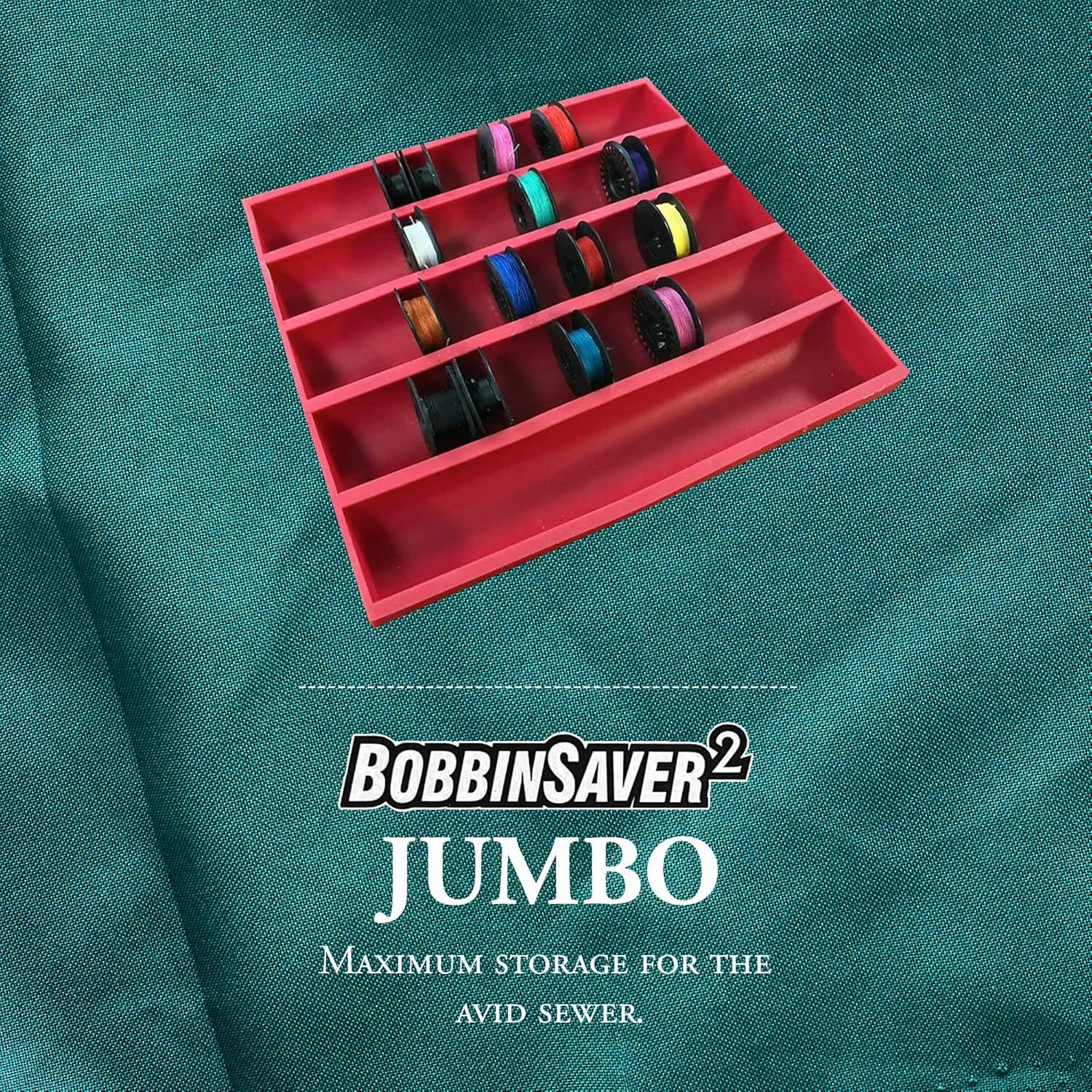 BobbinSaver 2 Jumbo Rojo - Soporta 70 Bobinas de Hilo