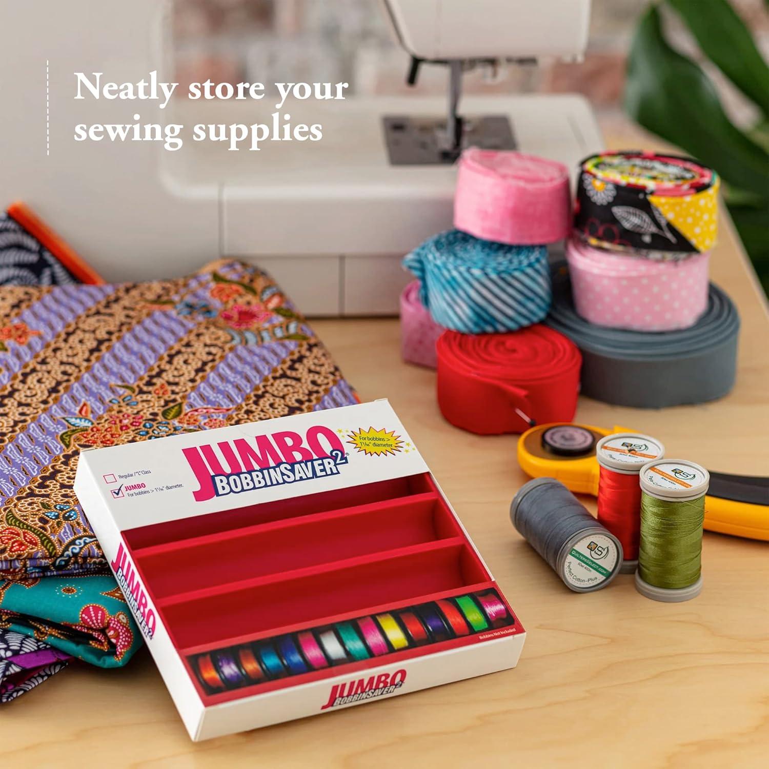 BobbinSaver 2 Jumbo Rojo - Soporta 70 Bobinas de Hilo