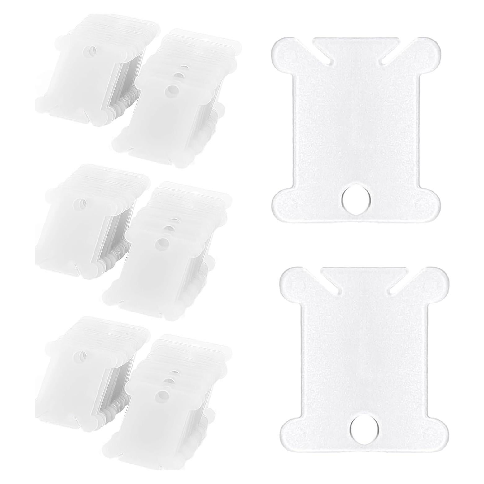 150 Bobinas de Hilo de Bordado Plástico SATONBEYI Transparentes