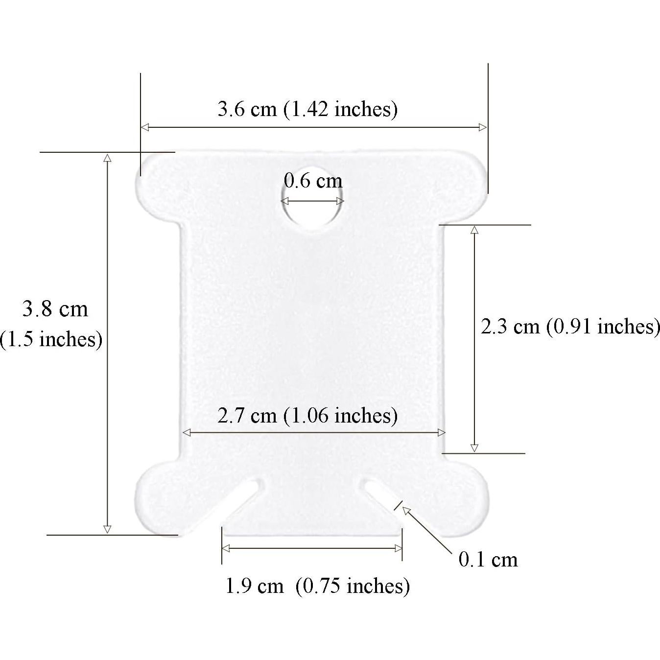 150 Bobinas de Hilo de Bordado Plástico SATONBEYI Transparentes